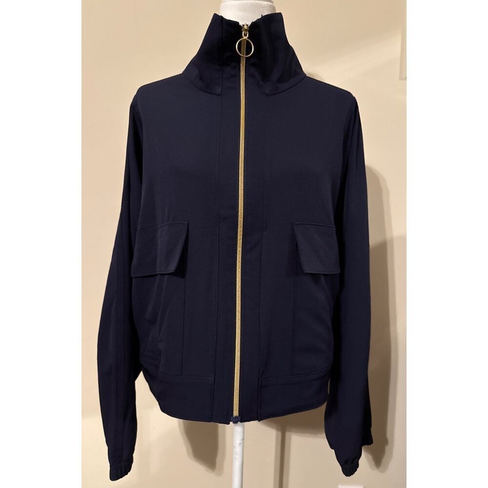 TEK Gear Navy Blue Zippered Athletic Athleisure Jacket w/ Gold Zip Size XL NWOT